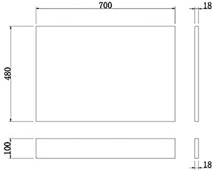 ® Modern 700Mm End MDF Bath Panel 18Mm Wooden Panels for Bathroom Baths Soaking Tubs, Adjustable Plinth, Easy to Cut, Grey Gloss