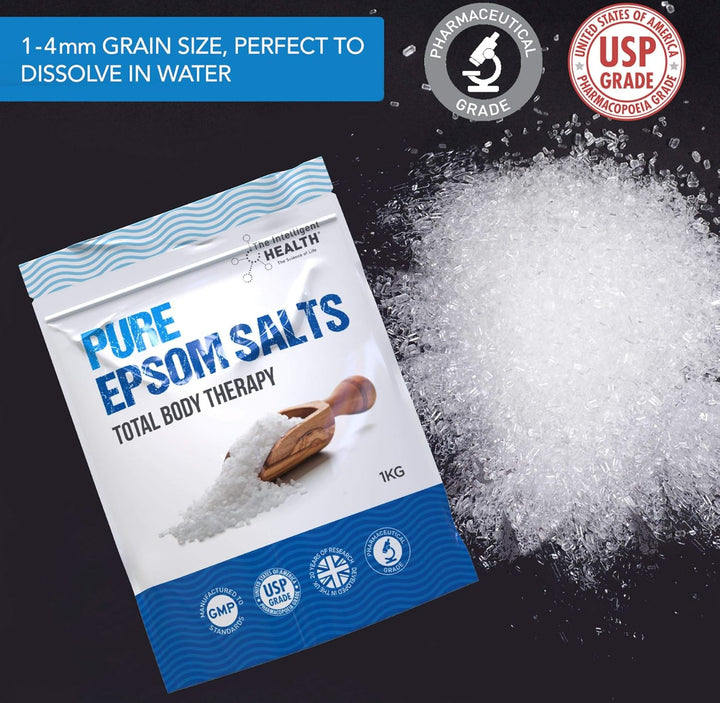 Pure Epsom Salts Magnesium Sulphate Bath Salt (1 Kg (Pack of 1))