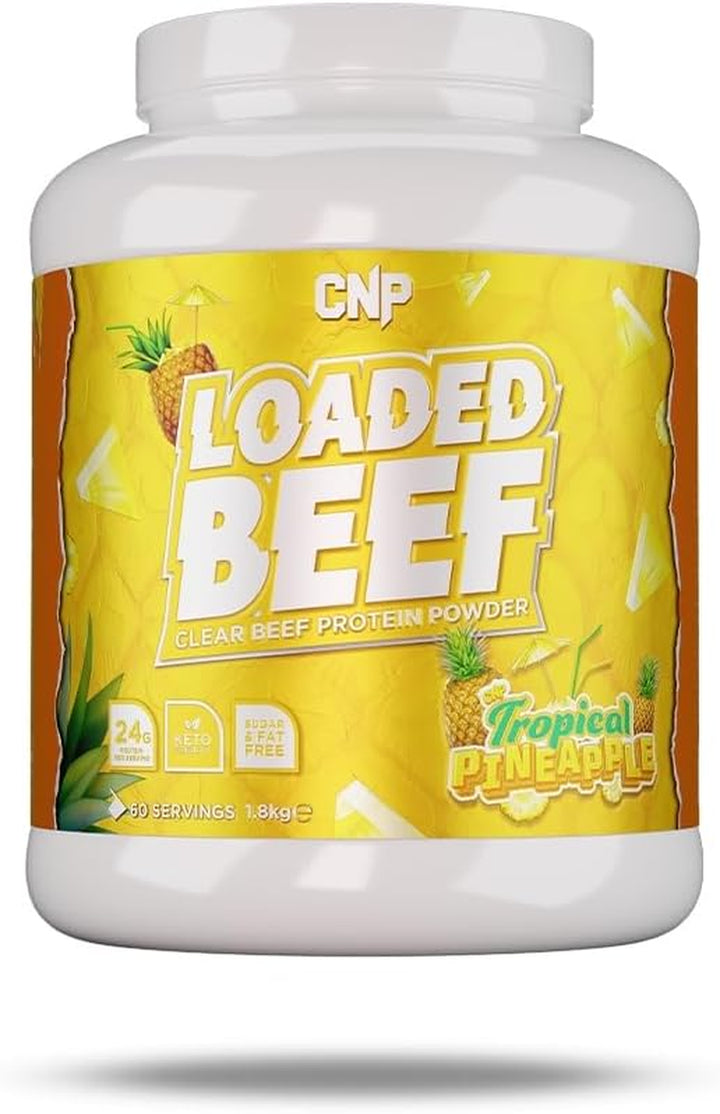 Loaded Beef, Clear Beef Protein Powder, 23G Clear Collagen Protein, Keto Friendly, Virtually Sugar & Fat Free, 60 Servings 6 Great Tasting Flavours (1.8Kg, Cherry Cola)