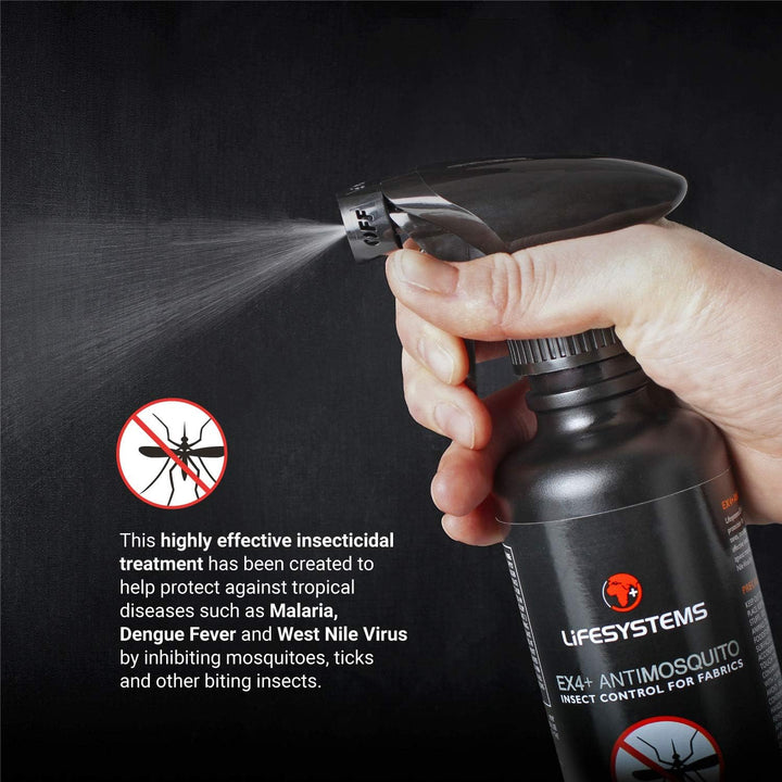 Ex4 anti Mosquito Clothing, Footwear and Outdoor Gear Treatment - 350Ml Spray | Protect against Mosquitoes, Midges, Biting Insects