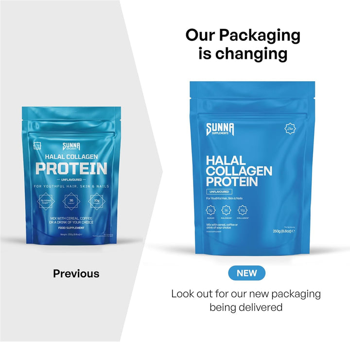 - Halal Bovine Collagen Protein Powder for Hair Skin Nails and Joints - Type (I, III) Hydrolysed Premium Bovine Collagen Peptides for Women and Men | Gluten Free | Unflavoured