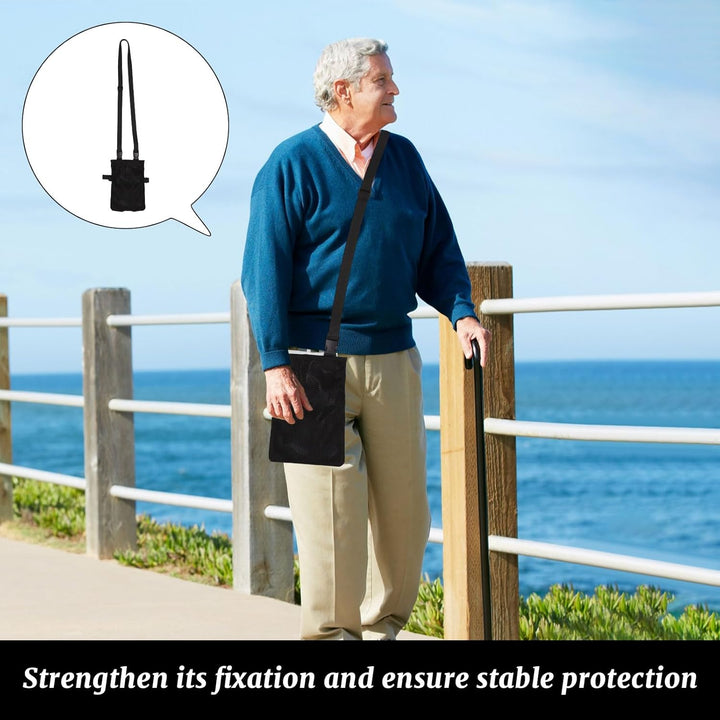 Catheter Night Bag Stand, Concealed Catheter Bag Holder, Catheter Leg Bag Holder with Adjustable Strap, Urine Catheter Bag, Secure & Discreet for Urostomy & Foley Catheter Users (Black)