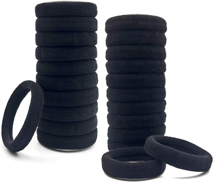 Hair Bobbles for Women, 30 Pack Soft Hair Ties No Damage, Seamless Hair Bands for Thick Curly Hair, Strong Elastic Ponytail Holders Hair Accessories (Natural Colour)