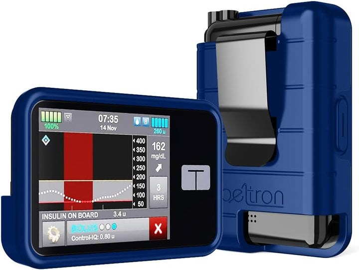 Protective Case for Tandem T:Slim X2 Pump with Built-In Metal Belt Clip (Strong & Durable Case for Tandem Diabetes Care Tslim X2 Insulin Pump) - Blue