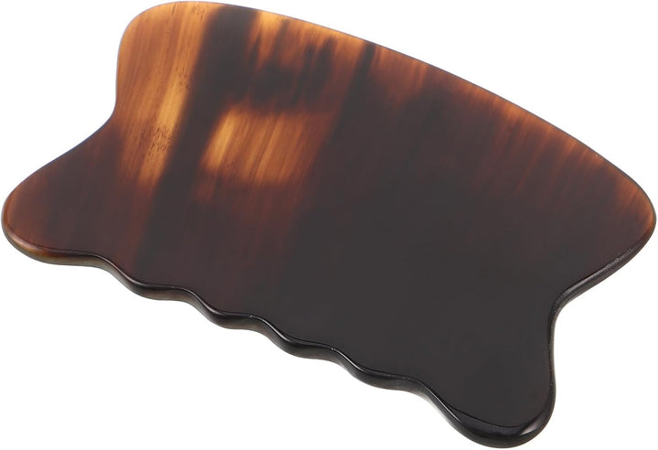 Ergonomic Fish-Shaped Ox Horn Gua Sha Scraping Board for Facial and Body Massage Natural Skin-Friendly Guasha Tool for Lifting Circulation Boost and Daily Skincare Therapy