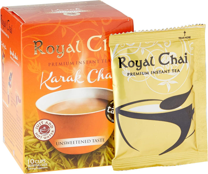 | Elaichi Chai Unsweetened | 10 Single Serving Sachets | Premium Instant Tea