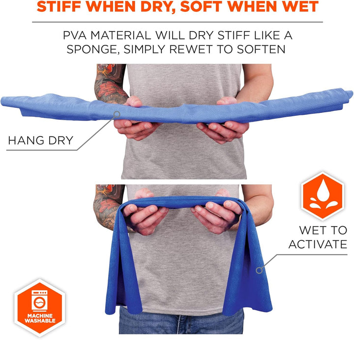 Chill-Its Evaporative Cooling Towel, Orange, One Size