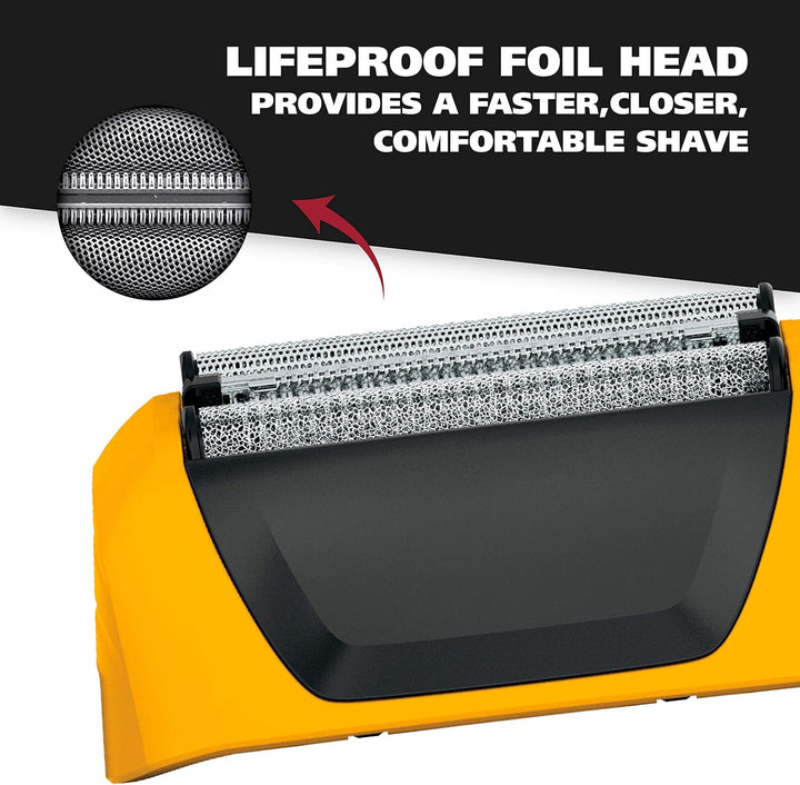 Lifeproof Shaver Foil and Cutter Replacement, Smooth Shaver Head, Electric Shaver Replacement Heads, Spare Lifeproof Shaver Parts, Cutter Bars, Three Cut System, Waterproof