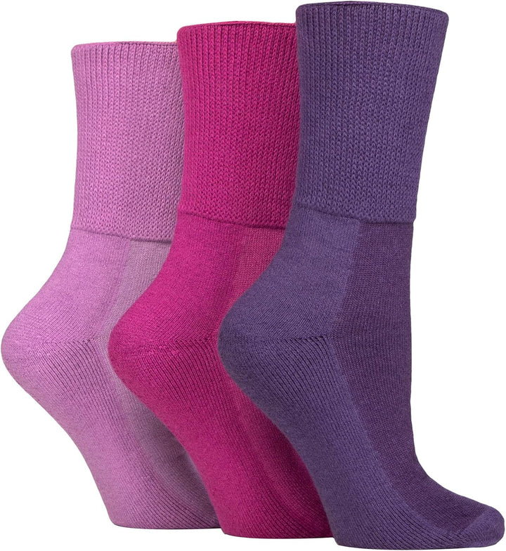 Footnurse - 3 Pack Unisex Extra Wide Bamboo Diabetic Socks | 4 Sizes | for Swollen Feet & Legs | Smooth Toe Seam | Cushioned Foot