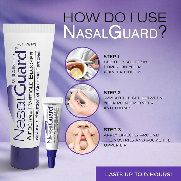 For Pet Lovers Allergy Relief, Pet Hair & Dander Blocker Nasal Gel - Drug-Free, Safe for the Whole Family, Non-Irritating, Moisturizing, Made in USA (Unscented, 3 Gram)