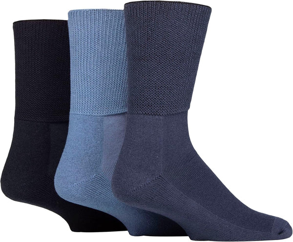 Footnurse - 3 Pack Unisex Extra Wide Bamboo Diabetic Socks | 4 Sizes | for Swollen Feet & Legs | Smooth Toe Seam | Cushioned Foot