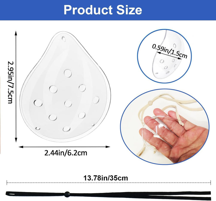 2Pcs Eye Shield after Cataract Surgery, Clear Eye Patch Plastic Eye Shield with Extended Elastic Strap Longer & Wider for Adults Eye Protective after Cataract Surgery(Beige)