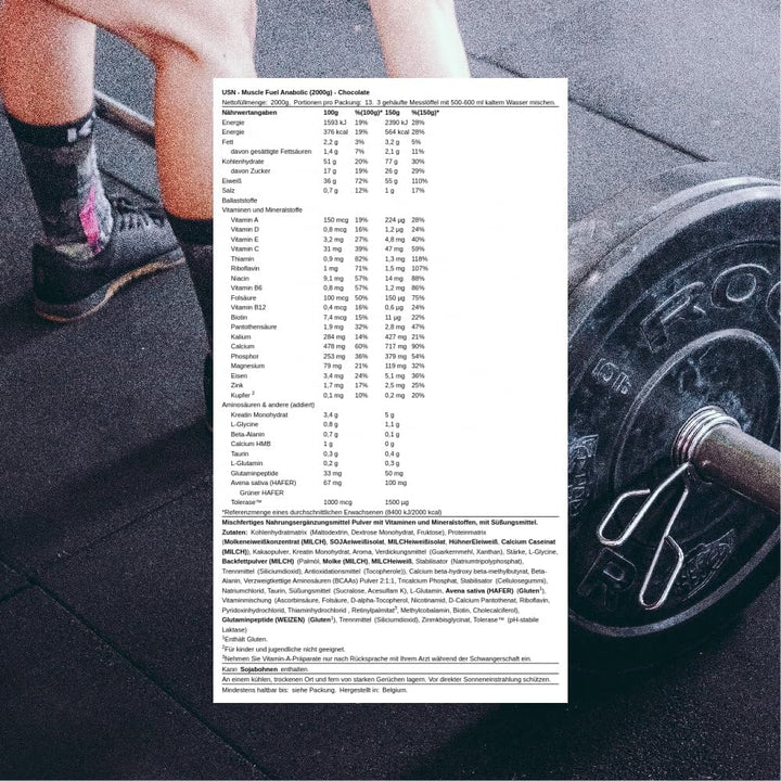 Muscle Fuel Anabolic Chocolate All-In-One Protein Powder Shake (2Kg): Workout-Boosting, Anabolic Protein Powder for Muscle Gain