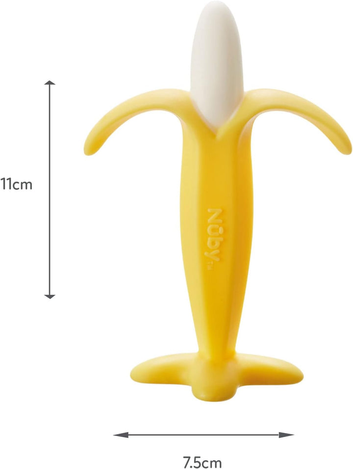 Banana Soothing Teether Easy Grip Bpa-Free Suitable from 3 Months Plus, One Size