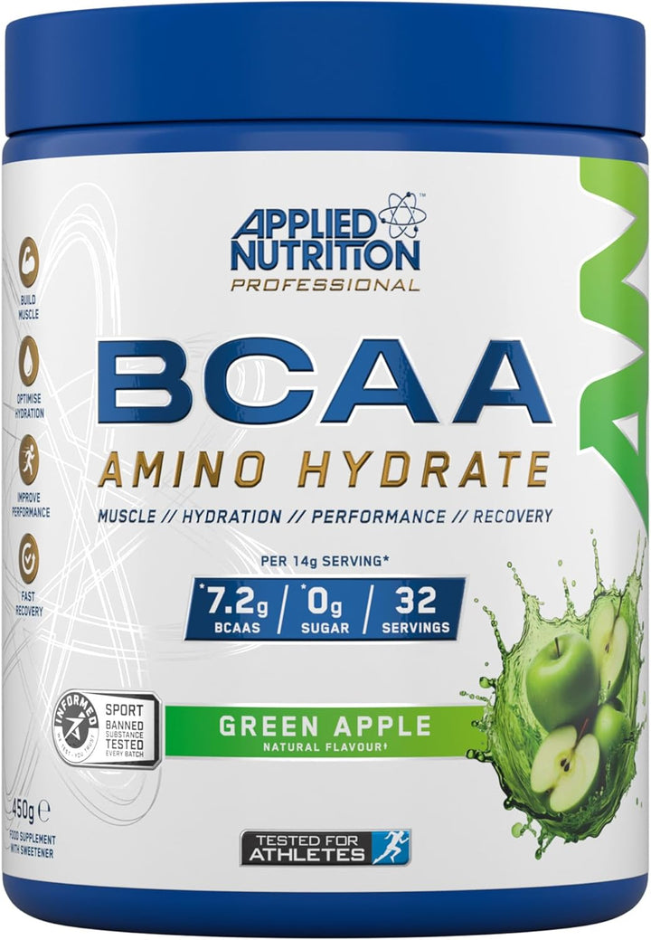 BCAA Powder - Branched Chain Amino Acids Bcaas Supplement, Amino Hydrate Intra Workout & Recovery Energy Drink (45G - 32 Servings) (Orange & Mango)