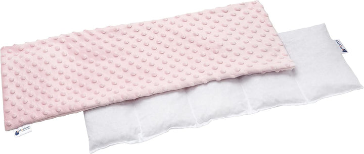 Cherry Stone Pillow 60X20Cm 800G 100% Cotton 5-Chamber Eco Natural Heat Pillow Cold Therapy Removable Pillowcase (Grid)