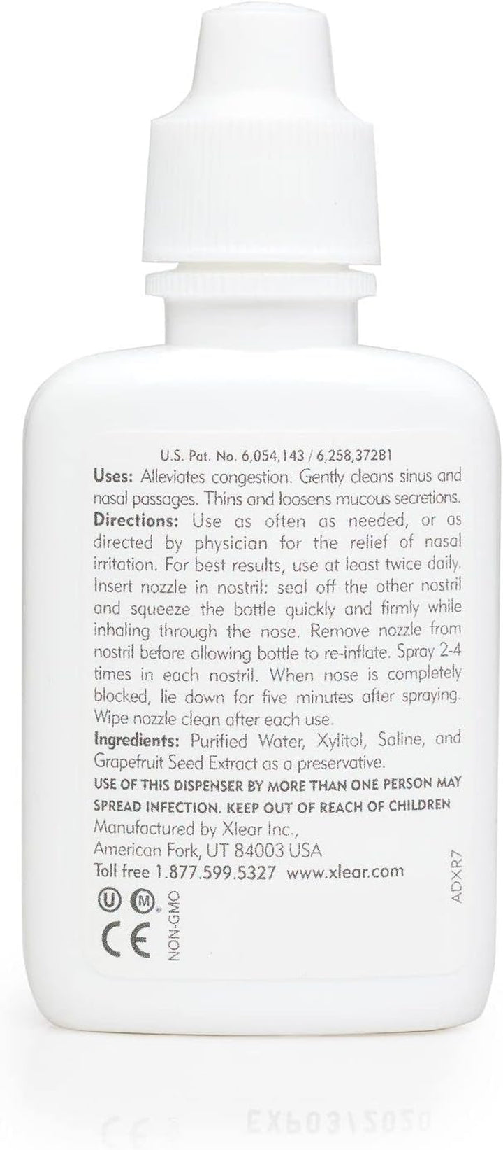 Natural Saline Nasal Spray with Xylitol, Nose Moisturizer for Kids and Adults, 0.75 Fl Oz (Pack of 3)