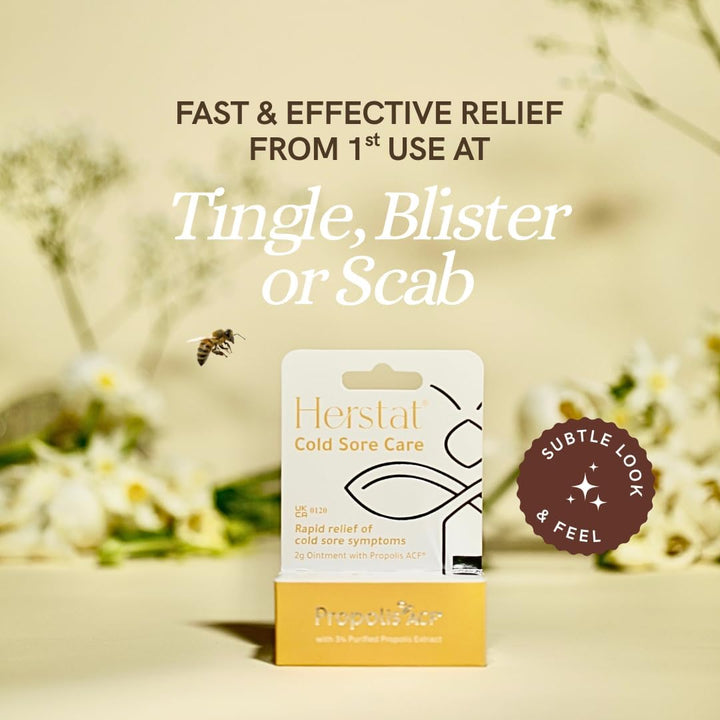 Cold Sore Cream | Effective Coldsore Treatment Provides Rapid Relief and Aids Healing with 3% Propolis | Use at Any Stage