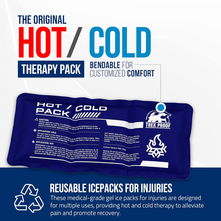 Flexible Ice Pack for Pain Relief - Reusable Gel Pack for Knee, Shoulder, Ankle, Back, and More - Bendable for Customized Comfort
