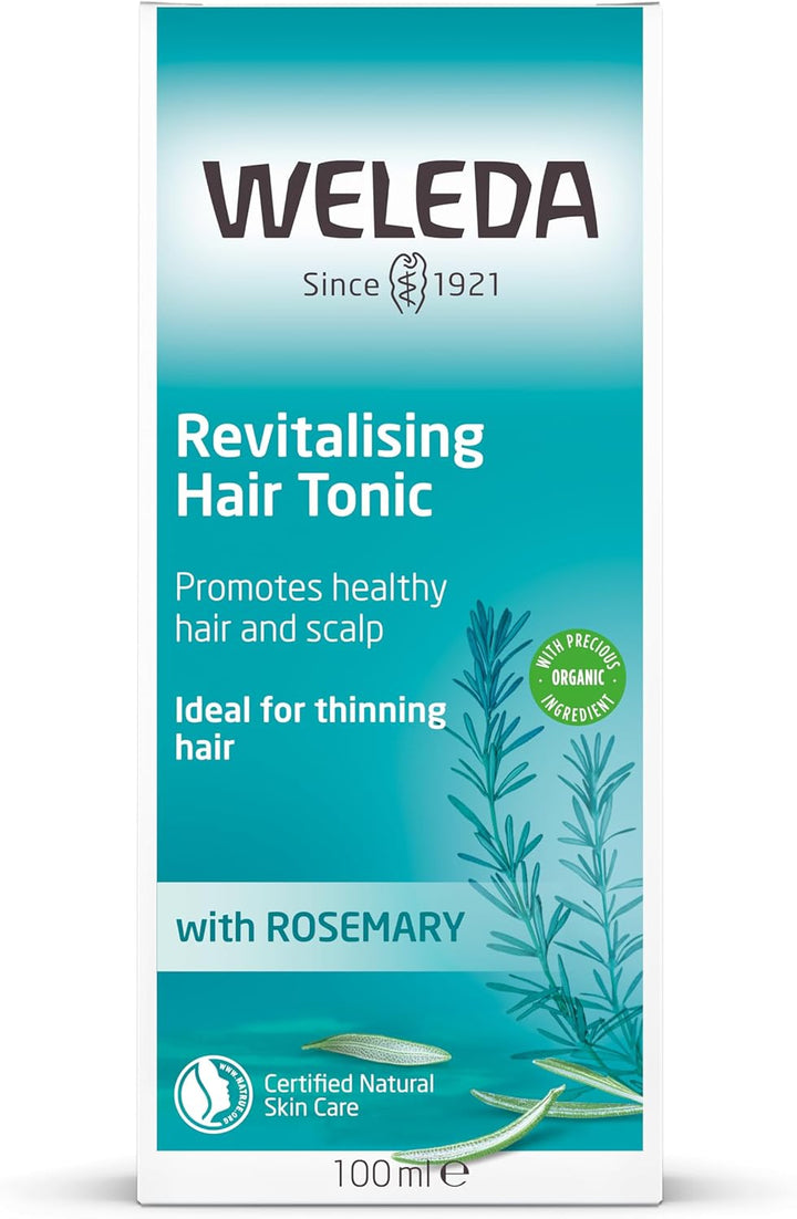 Rosemary Oil Revitalising Hair Tonic, Hair Growth, Thinning Hair, Hair Loss, Healthy Scalp, Women & Men, Natural & Organic, Vegan, Zero Plastic 100Ml