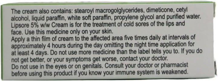 Cold Sore 5% W/W Cream 2G