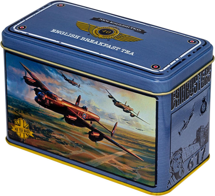 Lancaster Bomber Tea Tin with 40 Breakfast Teabags