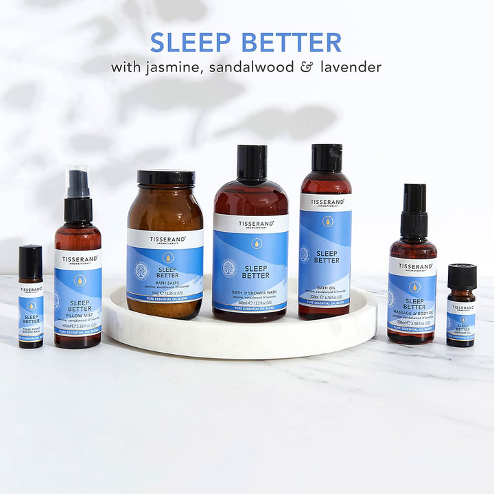 Aromatherapy - Sleep Better - Bath Oil - Lavender, Jasmine & Sandalwood Essential Oils - 100% Natural Pure Essential Oils - 200Ml