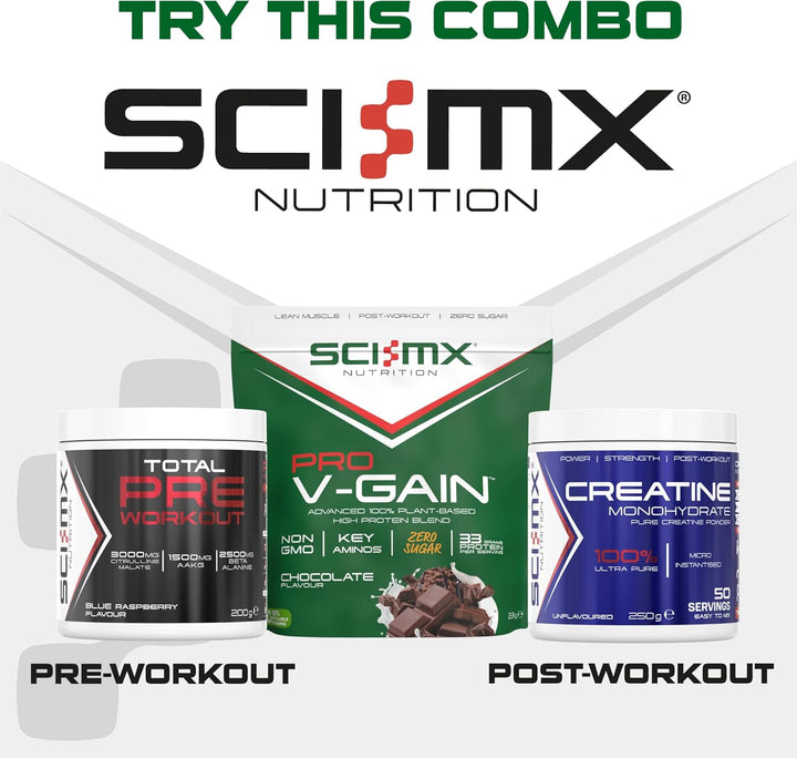 Pro-V Gain - 100% Vegan Chocolate Flavour Soy Protein Powder Isolate + B12 + Magnesium - Muscle Growth & Maintenance - Sugar Free, Non-Gmo - 2.2KG (49 Servings) 33G of Protein per Serving