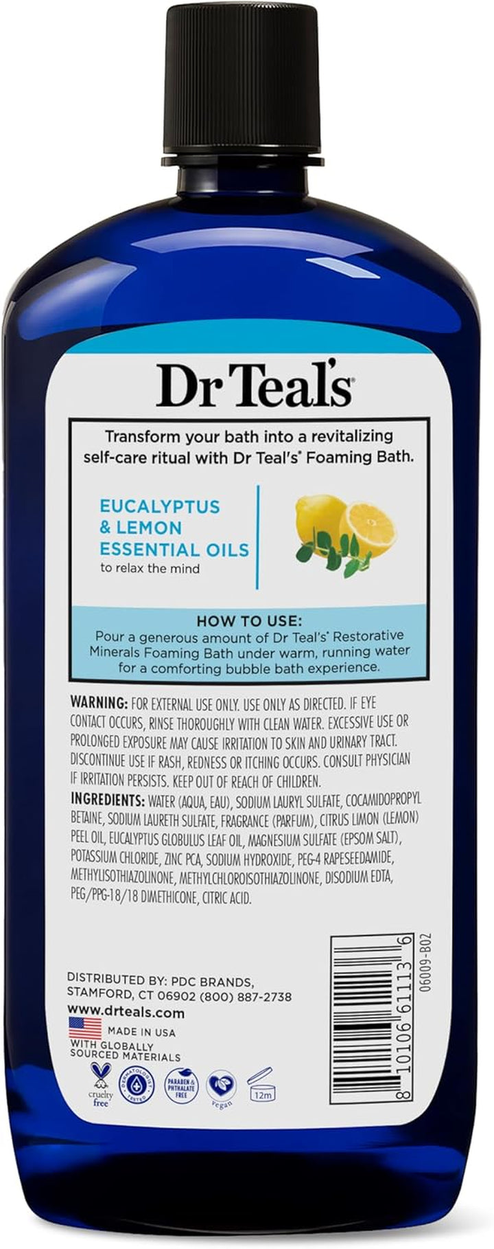 Dr Teals Restorative Minerals Epsom Foaming Bath 1 Litre
