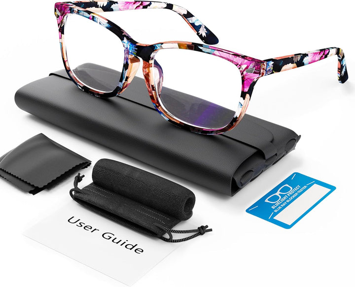 Blue Light Blocking Glasses, Gaming Computer Glasses anti Glare Headache Eyes Strain Glasses with Blue Light Filter, Super Light Weight Fashion