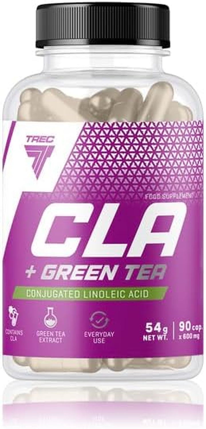 CLA + Green Tea - Conjugated Linoleic Acid Supplement with Green Tea Extract - 90 Capsules - Supports Fat Metabolism and Weight Management