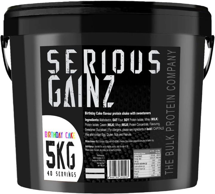 , SERIOUS GAINZ - Whey Protein Powder - Weight Gain, Mass Gainer - 30G Protein Powders (Chocolate, 5Kg)