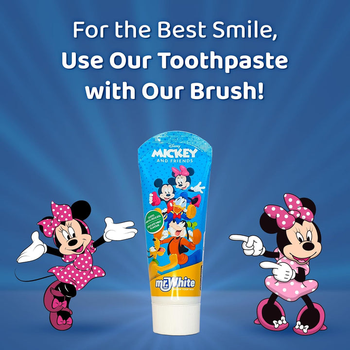 Disney Minnie Mouse Flashing Toothbrush for Kids with 2 Minute Flashing Light, Soft Rounded Bristles, and Comfortable Handle Grip for Children Ages 3+