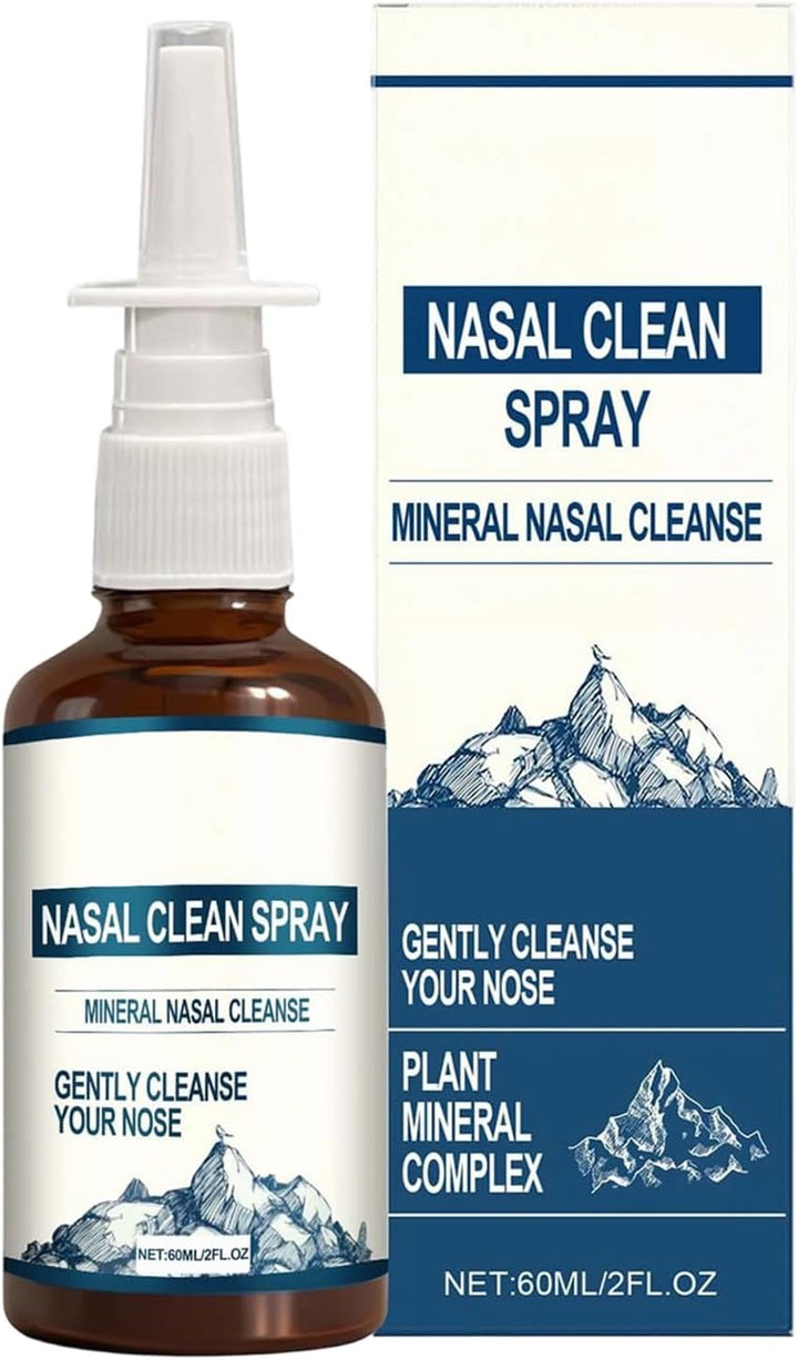 Nasal Cleanse Solution - Gentle Hydration Nose Cleaning, 60ML Congestion Relief Formula, Easy Use Moisturizing Care, Safe Breathing Comfort, Health Care for Men Adult Elderly Family Home Travel