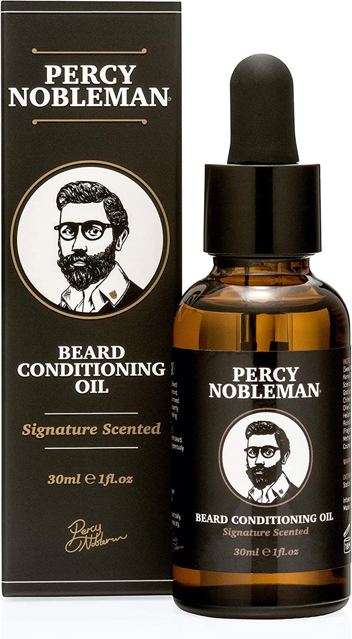 Beard Oil – 99 % Natural Conditioning & Grooming Oil – Argan, Jojoba, Avocado, Almond & Marula Oils – Vanille Musk Scent – Softens, Nourishes & Tames Coarse Beards (30 Ml)