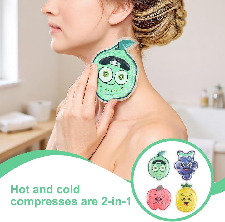 Reusable Ice Packs | Cartoon Kids Ice Packs | Forehead Soothing Pad Sheet for Hip Knee Elbow Ankle Neck Shoulder Back Foot Camping Hiking