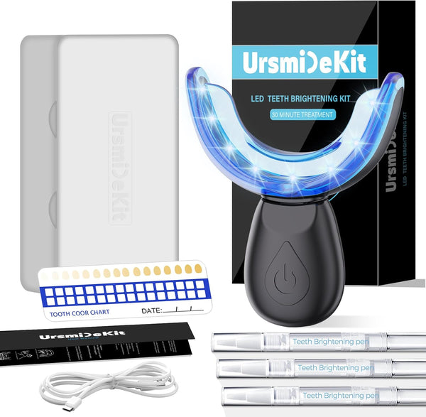 Teeth Whitening Kit with LED Light and Tooth Whitening System, Dentists Recommended, Effectively Removes Stains from Coffee, Tea & Smoking - Safe, Fast, and Gentle for Sensitive Tooth