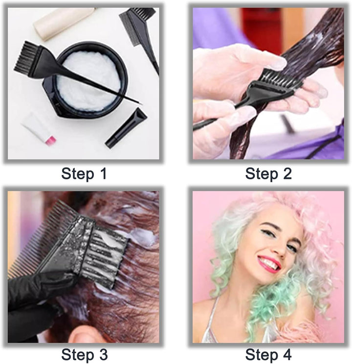 24 Pcs Hair Dye Coloring Kit, Hair Tinting Bowl, Dye Brush, Ear Cover, Gloves for Hair Tint Dying Coloring Applicator