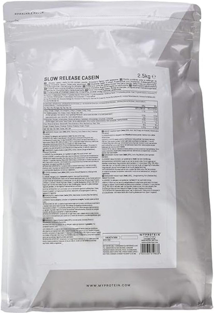 Micellar Casein Milk Protein Supplement, 2.5 Kg, Strawberry Casein protein, Slow-digesting protein, Protein supplement, Protein powder, Muscle recovery protein, Fitness protein, High protein, Natural protein, Healthy protein, Sports nutrition, Protein for