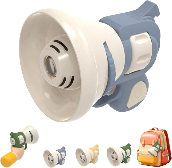 Hilarious Costume Projector & Voice Changer Speaker, Scream Voice Changer, Funny Transformation Projector Speaker, Audio Recording Function, Handheld Projectors Bag Charm (Blue)