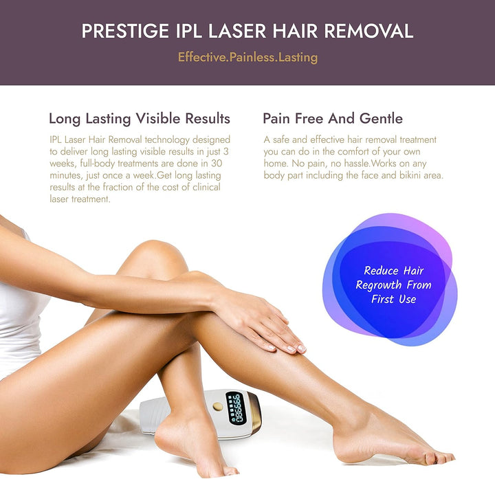 IPL Hair Removal Laser Hair Remover (UK Company) Permanent Hair Removal Device for Sensitive Skin