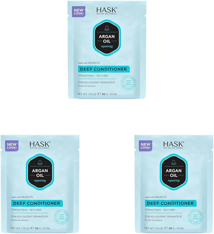 Argan Oil Deep Conditioner Treatment for All Hair Types, Colour Safe, Gluten Free, Sulfate Free, Paraben Free - 1 50Ml Packette