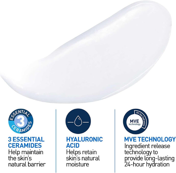 Moisturising Lotion, Daily Face & Body Moisturiser, with 3 Essential Ceramides & Hyaluronic Acid, for Dry to Very Dry Skin, 473 Ml/16 Oz