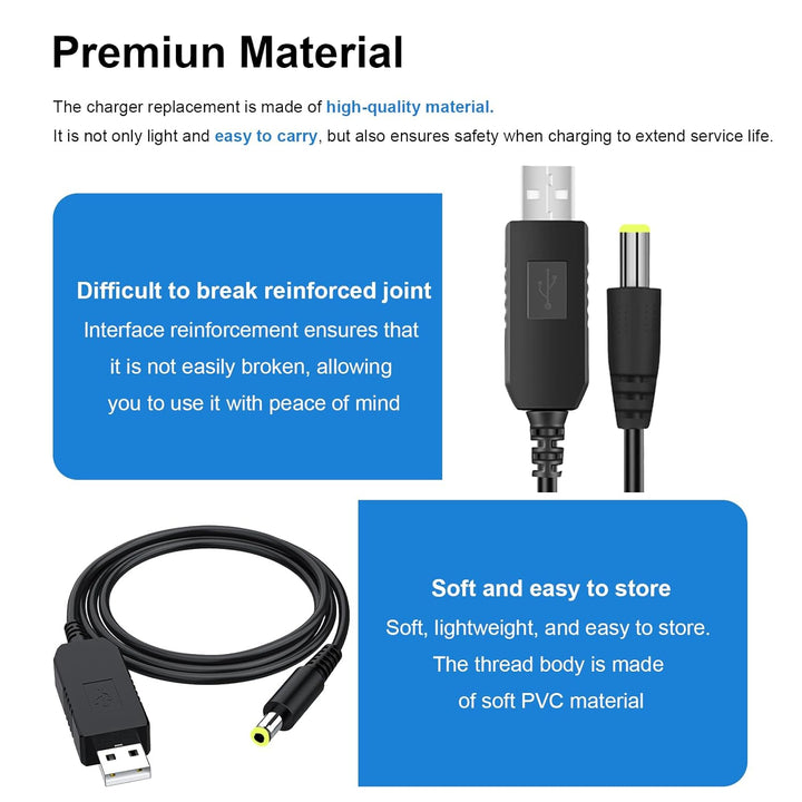 1 PCS USB Charger Compatible with Braun 5513 Shaver,5V Charging Cable Compatible with Braun Shavers MGK3010,MGK3020,MGK3321,BT3020,BT3021, Output Voltage 2.3V/0.75A(1M)