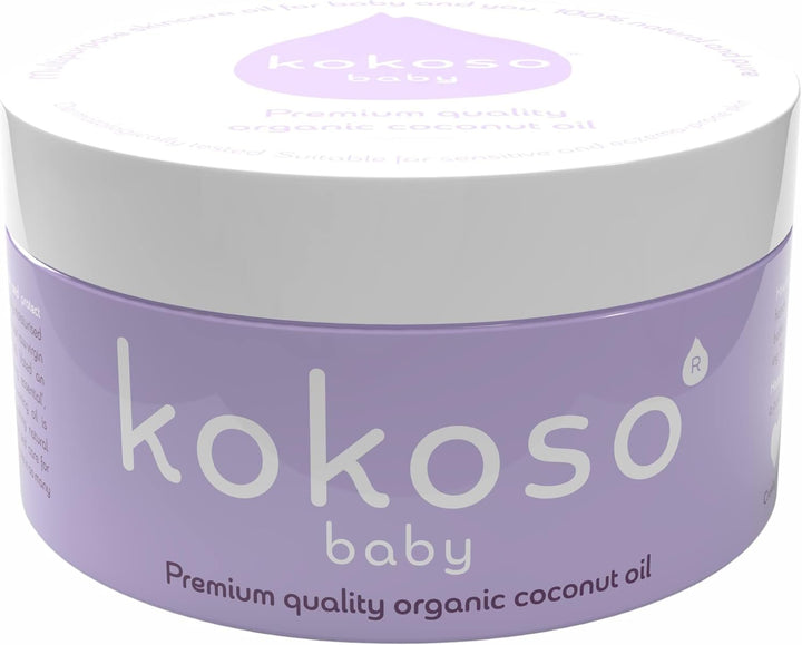 Baby Organic Coconut Oil - Moisturising 100% Natural Baby Oil for Baby Massage, Dry, Sensitive and Normal Baby Skin - 200Ml (168G)