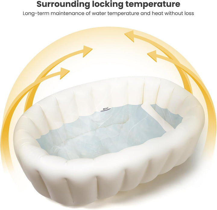 Inflatable Baby Bath Tub - Foldable, Collapsible Travel Bathtub for Toddlers and Newborns 0-12 Months - Support for Boys and Girls