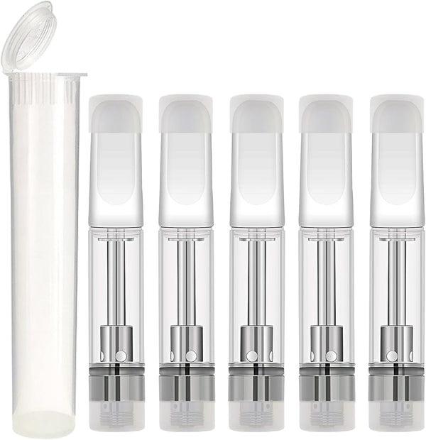 510 Threaded Cartridges 1.0Ml Atomizer Carts Electric Inhaler CBD Tank for E Cigarette Vape Pen Battery, Nicotine Free