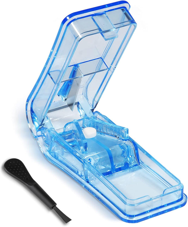 Pill Cutter, Pill Splitter with Blade for Small Pills Large Pills Cut in Half Quarter for Tablet Vitamin Medicine