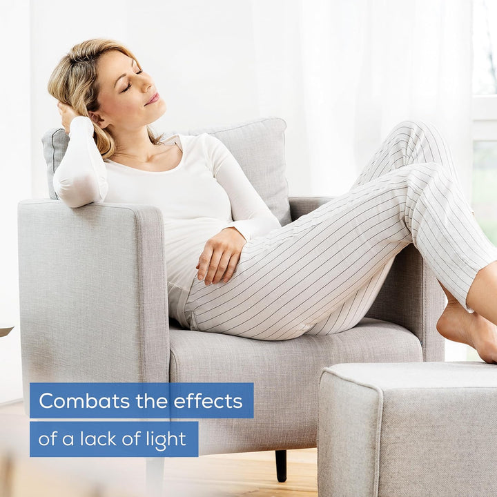 TL45 Perfect Day Daylight Therapy Lamp, Simulation of Daylight at 10,000 Lux Medically Recognised to Ease Symptoms of SAD, 3 Functions to Regulate Day/Night Rhythm, Energise, Focus and Rest