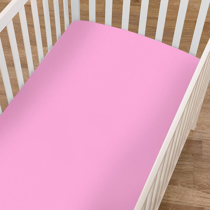 2 X Cot Fitted Crib Sheets | Bedding for Cot Bed | Soft Breathable Comfortable Baby Sheet Set for Boys Girls Neutral,120 X 60 Fits Standard Toddler Crib Mattress